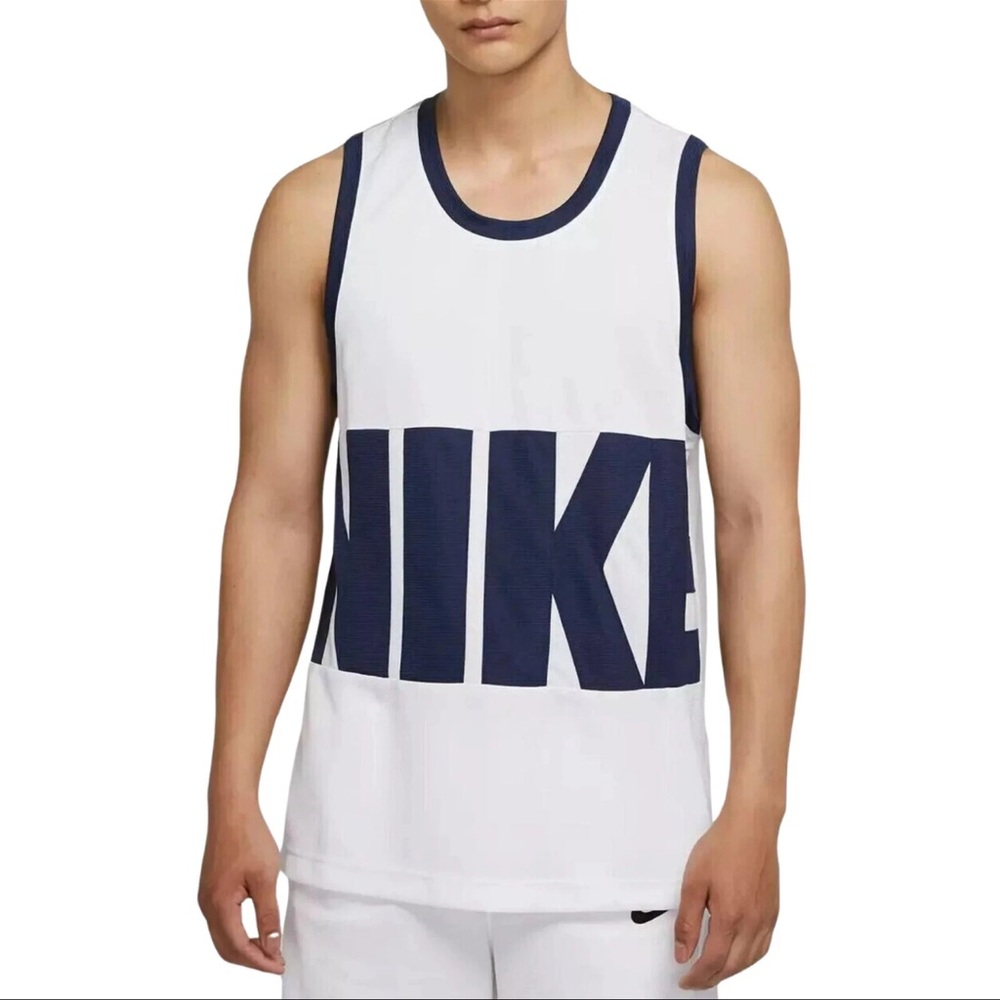 Men's Nike Dri Fit Graphic Print Logo Basketball Jersey
